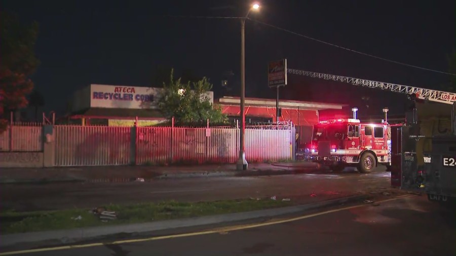 LAFD responding to a deadly fire in South L.A., Feb. 10, 2024.