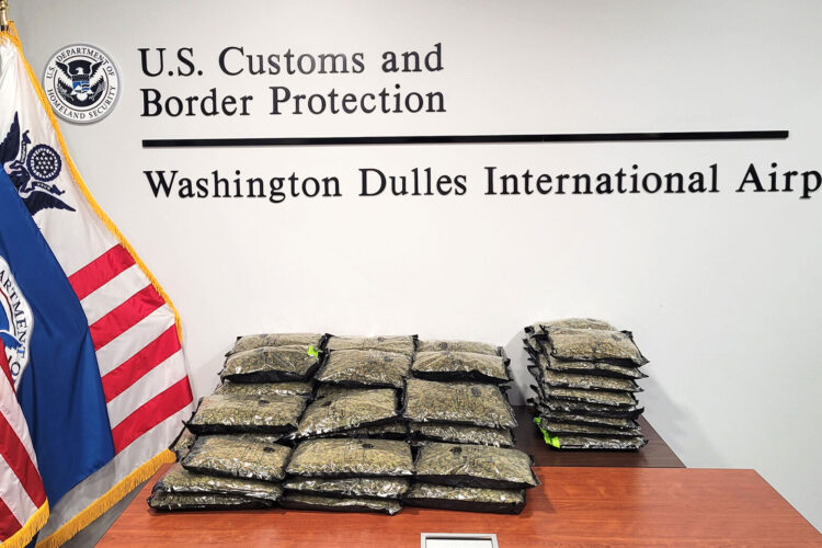 2 men arrested after over 70 pounds of marijuana found in suitcases at Dulles Airport